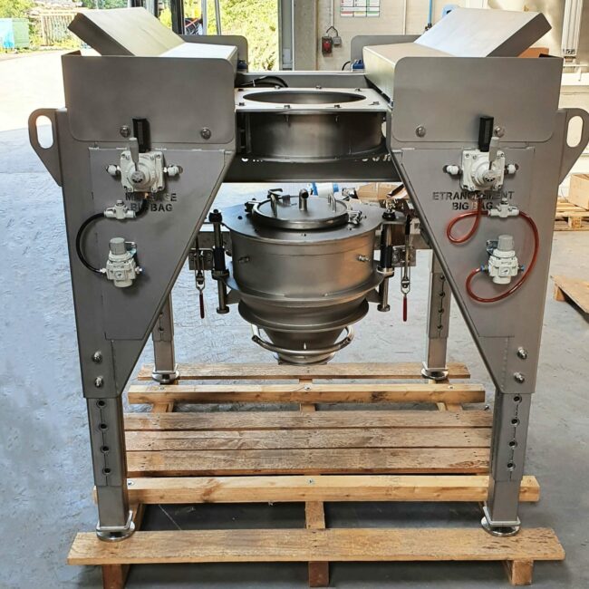 systeme de vidange big bag avec palettes de massage et clean connect iserco