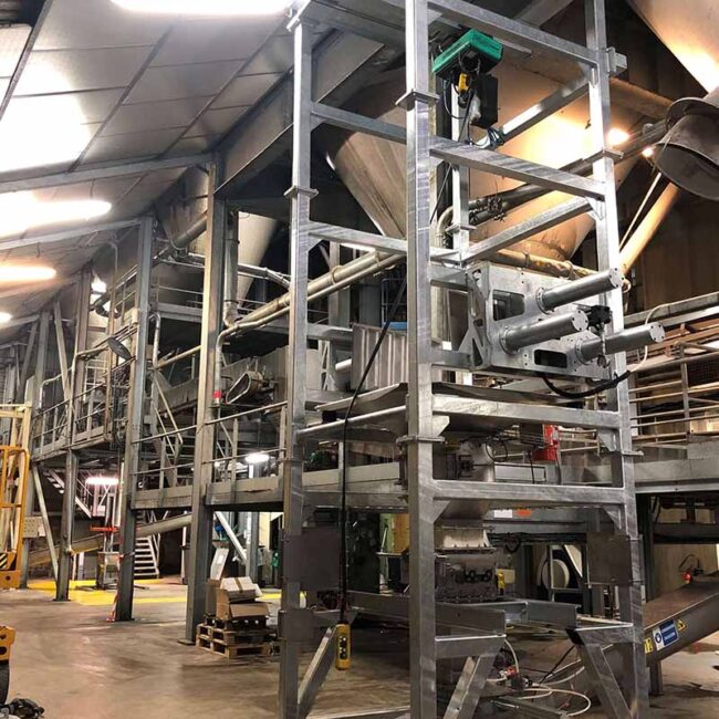 station de vidange big bag pour l'extraction de sucre made in iserco